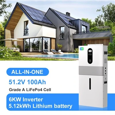 6KW: n ulkopuolella sijaitseva kodin energian varastointijärjestelmä 51,2 V 100AH ​​All-In-One Litium -akku