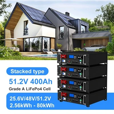 Telineeseen asennettu 20 kWh 400AH 51,2 V suuren kapasiteetin litium-akkupakkaus